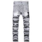 Slim Fit Džíny s Výšivkou - Ciele
